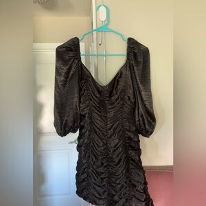 Lucy in the Sky Black Ruched Bodycon Dress